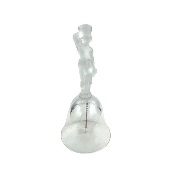 Bayel France Crystal Nude Bell Circa 1960 Vintage Frosted Glass Nude Woman Bell - Picture 1 of 9